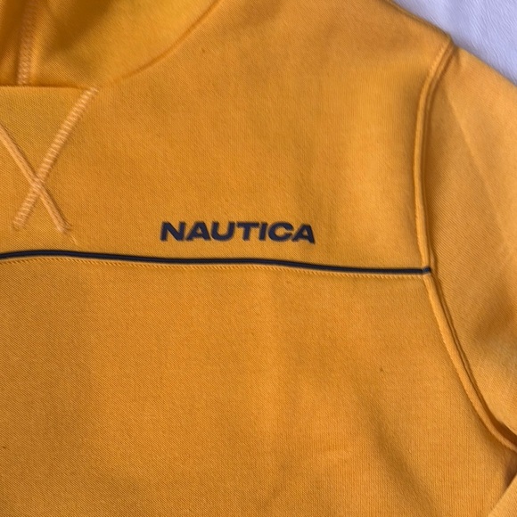 Nautica Yellow Sweatshirt Hoodie Classic Design - Picture 2 of 6